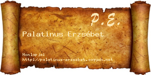Palatinus Erzsébet névjegykártya