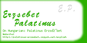 erzsebet palatinus business card